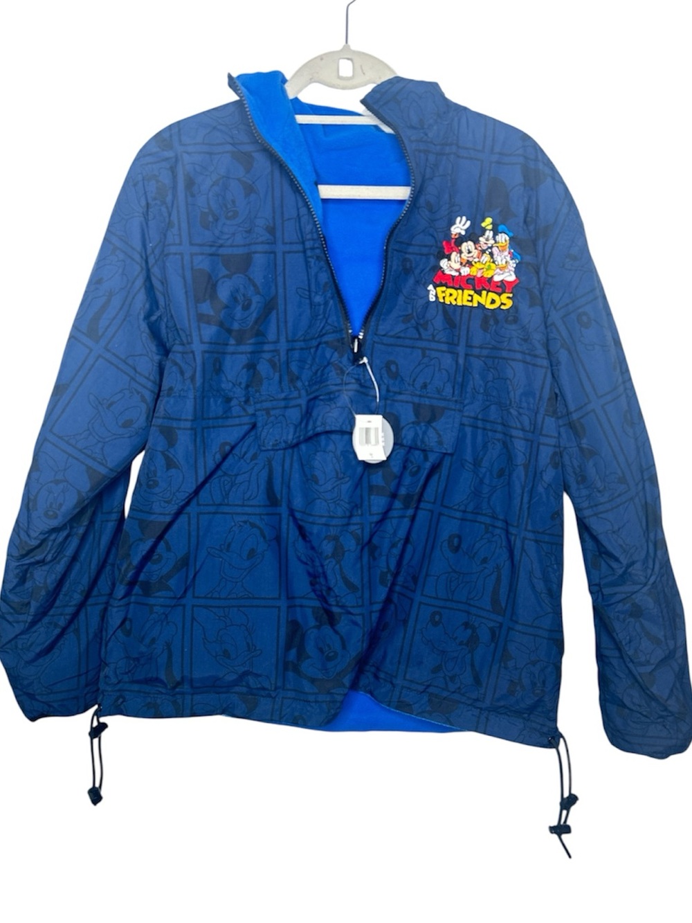 Disney Parks Rare Mickey & Friends Reversible Fleece Windbreaker Jacket NWT